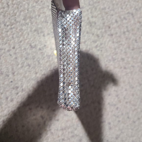 Vintage Whiting & Davis Silver Mesh Envelope Snap Closure Clutch Handbag - Picture 12 of 16